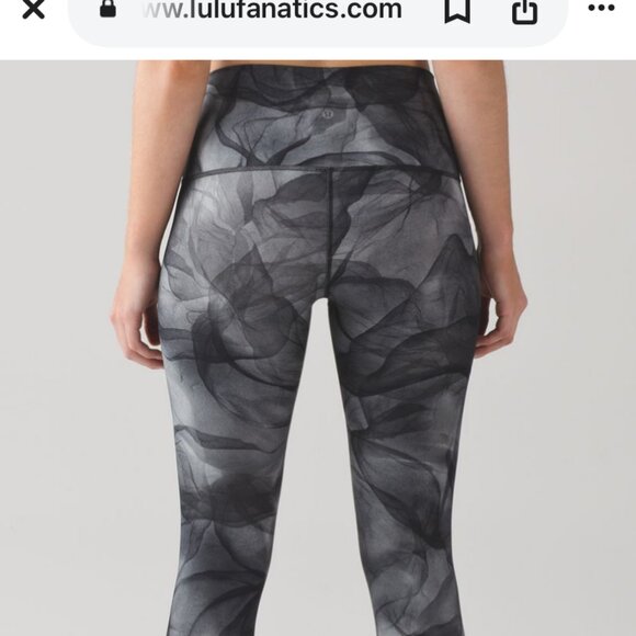 Lululemon Wunder Under Pant Hi Rise Midnight Tulle Multi Black - Picture 2 of 9